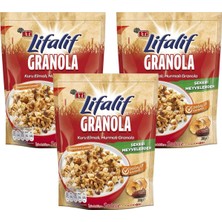 Eti Lifalif Granola, Kuru Elmalı ve Hurmalı, Lif Kaynağı, 200 Gr, 3'lü Paket