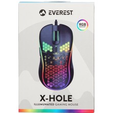 SM-G66 X-Hole USB Siyah 7d Optik 8000DPI LED Işıklı Gaming Oyuncu Mouse