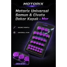 Universal Somun & Civata Dekor Kapak - Mor