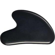 Obsidyen Gua Sha Masaj Taşı, Yüz Masajı Için, Siyah Doğal Taş