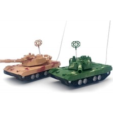 Uzaktan Kumandalı Tank, Renkli, 2'li Set