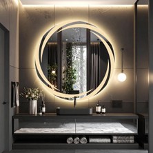 Whirilwind Led'li Lazer Kumlamalı Lavabo & Banyo Aynası (Dokunmatik Sensörlü) Günışığı LED