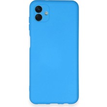 Ankaverse®  Samsung Galaxy A04 Kılıf Nano Içi Kadife Silikon - Mavi