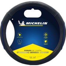 MC1003NAZ Premium Suni Deri Direksiyon Kılıfı, Mavi