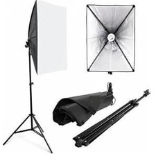 50X70CM Softbox Tek Duy Sürekli Işık Seti Strobist Teklii Set 50X70 Softbox Ampüllü