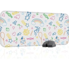 Çocuk Gaming Mouse Pad Kauçuk Kaymaz Taban Mousepad (V4, 70X30 Xl)
