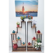 2'li Merdiven Çiçeklik, Saksılık, Balkon, Bahçe Dekor.raf,stant