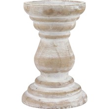 Stonebriar Stumpenhalter, Klein, Verwittert, Weiß Medium