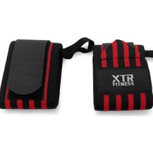 Xtr Fitness Ağırlık Bilekliği Bilek Koruyucu Wrist Wraps 2'li Paket Kırmızı-Siyah