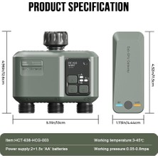 Wi-Fi Akıllı Bahçe Sulama Zamanlayıcısı, 3 Çıkışlı, 2X1.5V Aa Pil, 0.05-0.8mpa