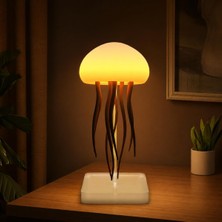 Coverzone Mood Light Rgb Denizanası Gece Lambası Usb-C Şarjlı Dahili Bataryalı Ses Aktif Modlu