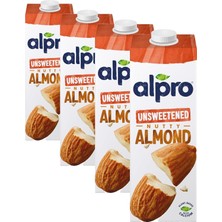Şekersiz Badem Bitki Bazlı Içecek 1000 ml (4 Paketi)