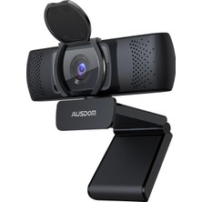 Kamera Kapağı ile Otomatik Odaklama Fhd 1080P Web Kamerası, Çift Gürültü Azaltma Mikrofonlu A