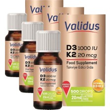 Vitamin D3 + Vitamin K2 Drops 20 ml (3 Paketi)