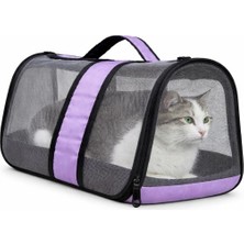Aee® Komple Fileli Kedi Taşıma Çantası – Mdf Sert Tabanlı, Katlanabilir, Nefes Alabilen, Omu