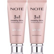 Cosmetics 3 In 1 Glowing Skin Tinted Moisturizer 50 Spf Işıltılı Aydınlatıcı Krem (2 Paketi)