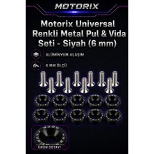 Universal Renkli Metal Pul&vida Seti - Siyah