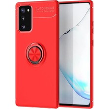 Ankaverse®  Samsung Galaxy Note 20 Kılıf Range Yüzüklü Silikon - Kırmızı