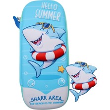 Tüftürük Shark Köpek Balığı Kabartmalı Eva Kalemlik Küçük Boy