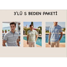 Nakşi Giyim 3’lü Erkek Polo Yaka Tişört Seti Kısa Kollu Basic Günlük Spor Şık Kombin 3’lü Paket