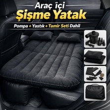 Araç Içi Şişme Yatak Seti Arka Koltuk Uyumlu Sedan Suv Oto Kamp Yatağı Pompalı Yastıklı Ta