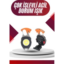7 Modlu Mini LED Lamba Anahtarlık USB Şarjlı Kamp Için Taşınabilir - Lisinya