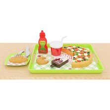 Uçar Oyuncak Tableware Food Tepsili Pizza Set, Çocuk Mutfak Oyuncağı