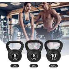 8 kg Çaydanlık Tipi Dambıl Kettlebell Ağırlık Siyah Tek Ebat