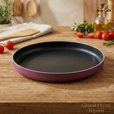 32 cm Granit Pizza Tepsisi - Mürdüm