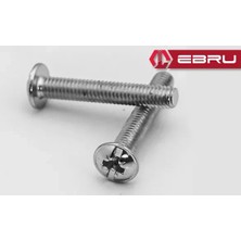 Eco Port Fa Aksesuar Yuvarlak Yıldız Başlı Rysb Kulp Vidası, Civata M4X22 - 50 Adet
