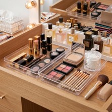 Modüler Organizer Set Çekmece Içi Dolap Içi Düzenleyici Organizer Kristal (2'li Set)