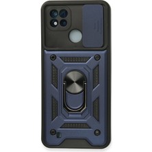 Ankaverse®  Realme C11 2021 Kılıf Pars Lens Yüzüklü Silikon - Lacivert