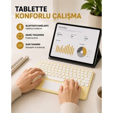 Bluetooth Kablosuz Klavye – Ince Slim Model, Tablet ve Akıllı Tv Uyumlu, Sessiz Tuşlu Taşınabilir Klavye - Lisinya