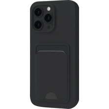 Ankaverse®  iPhone 16 Pro Kılıf Kelvin Kartvizitli Silikon - Siyah