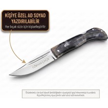 Bıçak Deposu Ibrahim Kişiye Özel Isim Yazılı Boynuz Kabza Avcı Bıçağı