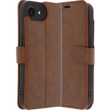 Ankaverse®  iPhone 16E Kılıf Trend S Plus Kapaklı Kılıf - Taba
