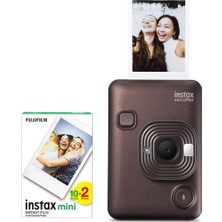 Fujifilm Instax Mini Liplay Hybrid Deep Bronze Fotoğraf Makinesi 20'li Film