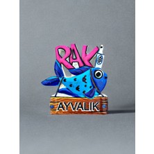 Mundy Ayvalık Polyester Kabartmalı Magnet 5,5 x 6,5 cm Dekoratif Hediyelik Buzdolabı Süsü (KOD:1785)