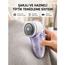 Şarjlı Tiftik Temizleyici – Çıkarılabilir Hazneli, Anti-Statik Fırçalı, USB Şarjlı - Lisinya