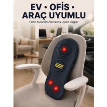 Isıtmalı Bel Masaj Minderi Ev Ofis Araç Uyumlu Titreşimli Destek - Lisinya
