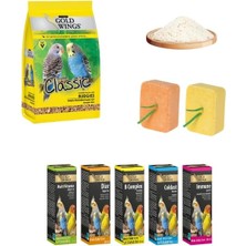 Muhabbet Kuşu Bakım Seti – Yem, Kuş Kumu, Enerji Blok ve Vitamin Destekli Komple Paket