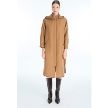 Kapüşonlu Fermuarlı Giy Çık Camel Zühre 0311