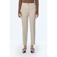 Zühre Dar Paça Kumaş Vizon Pantolon P-0024