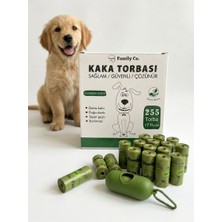 Family Co. 255 Adet Köpek Bakım Kaka Poşeti Kedi Köpek Kaka Poşeti Dışkı Torbası,kaka Almak Için Pratik Torba ( 17 Rulo x 15 Torba = 255 Torba + 1 Dispenser )