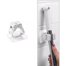 Hace Bazaar 1 Adet Yapışkanlı Pratik Mop Tutucu Beyaz