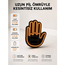Pilli LED Işık Araç Camı Için Uzaktan Kumandalı El Simgesi - Lisinya