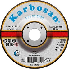 Karbosan 910550 Nk Metal Taşlama Çapak Alma Diski 115X6.4X22.23MM