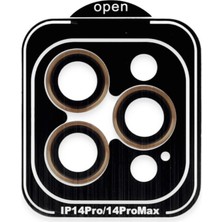 Ankaverse®  iPhone 14 Pro Max Pvd Metal Kamera Lens - Turuncu