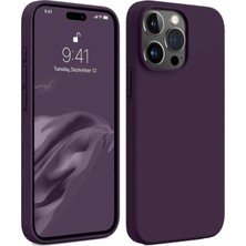 Ankaverse®  iPhone 15 Pro Max Kılıf First Silikon - Mürdüm