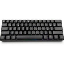 Türkçe Mekanik Klavye 61 Tuş%60 Blue Switch Rgb Aydınlatmalı Kompakt Gaming Klavye | Fn Kombina